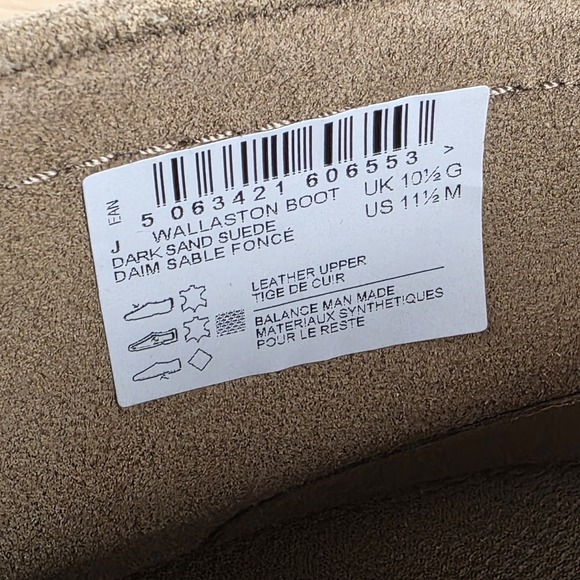 Clarks Wallaston Boots Mens Size 11.5 Sand Suede Wallabee Style Moc Toe Chukka main image 15